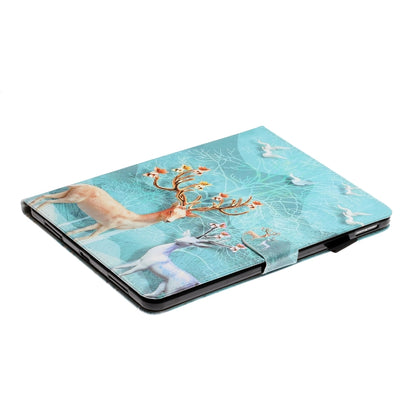 For iPad Pro 11 inch (2020) Colored Drawing Pattern Horizontal Flip PU Leather Tablet Case with Holder & Card Slot & Sleep / Wake-up Function(Sika Deer) - iPad Pro 11 (2020) Cases by buy2fix | Online Shopping UK | buy2fix