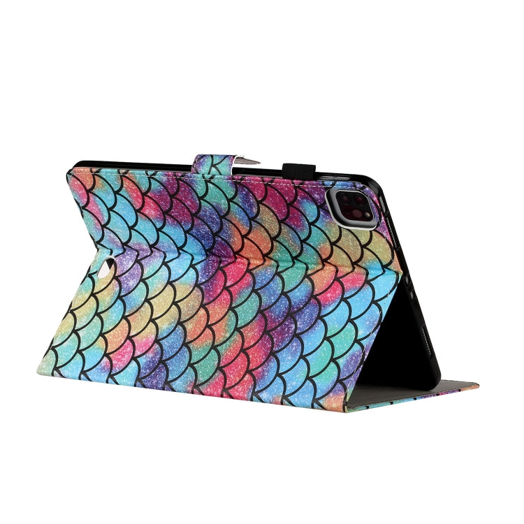 For iPad Pro 11 inch (2020) Colored Drawing Pattern Horizontal Flip PU Leather Tablet Case with Holder & Card Slot & Sleep / Wake-up Function(Diamond) - iPad Pro 11 (2020) Cases by buy2fix | Online Shopping UK | buy2fix