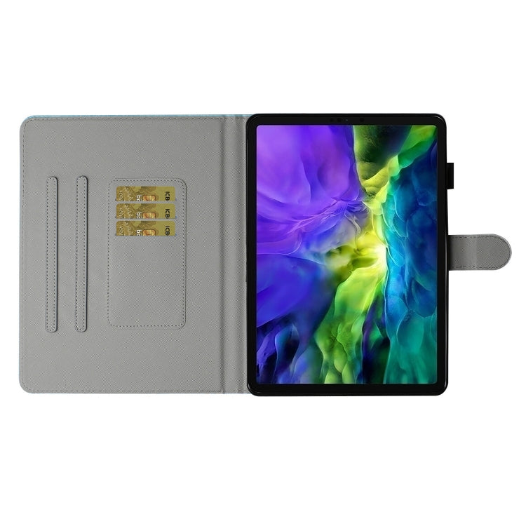 For iPad Pro 11 inch (2020) Colored Drawing Pattern Horizontal Flip PU Leather Tablet Case with Holder & Card Slot & Sleep / Wake-up Function(Loving Elephant) - iPad Pro 11 (2020) Cases by buy2fix | Online Shopping UK | buy2fix