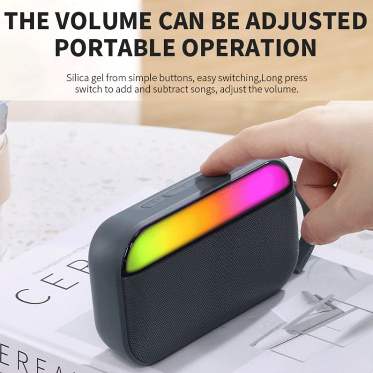 BS56 LED Portable Subwoofer TWS Wireless Bluetooth Speaker(White) - Desktop Speaker by buy2fix | Online Shopping UK | buy2fix