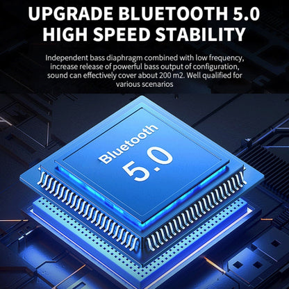 BS56 LED Portable Subwoofer TWS Wireless Bluetooth Speaker(Blue) - Desktop Speaker by buy2fix | Online Shopping UK | buy2fix