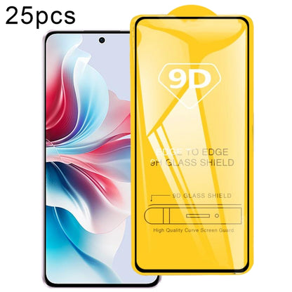 For OPPO Reno11 F / F25 Pro 25pcs 9D Full Glue Screen Tempered Glass Film - Reno11 F Tempered Glass by buy2fix | Online Shopping UK | buy2fix