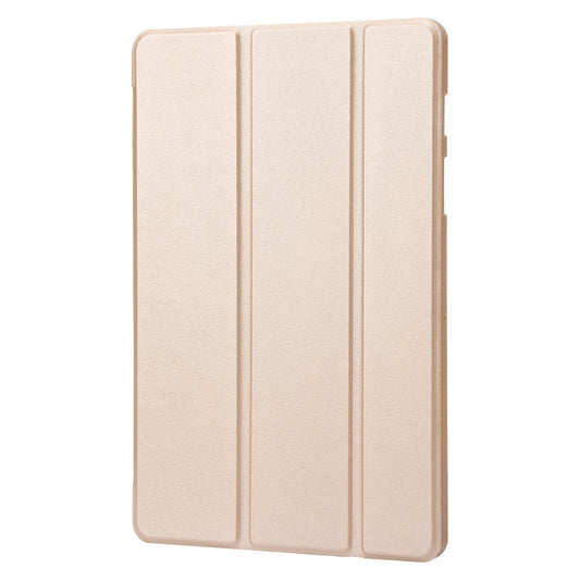 For Samsung Galaxy Tab S9+ / S10+ 3-Fold Holder Silicone Leather Tablet Case(Gold) by buy2fix