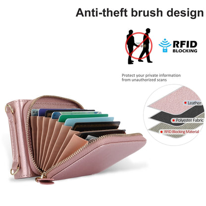 For Samsung Galaxy Z Flip5 Long and Short Lanyard Zipper Card Slot Foldable Phone Case(Pink) - Galaxy Z Flip5 Cases by buy2fix | Online Shopping UK | buy2fix