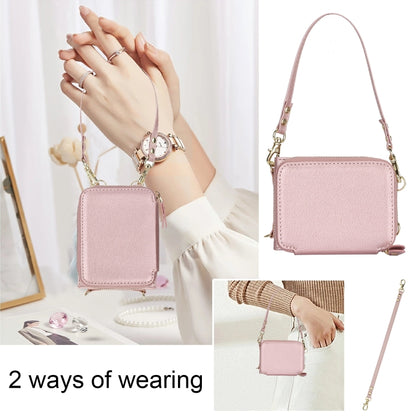 For Samsung Galaxy Z Flip6 / Flip7 FE Long and Short Lanyard Zipper Card Slot Foldable Phone Case(Pink) - Galaxy Z Flip6 5G Cases by buy2fix | Online Shopping UK | buy2fix