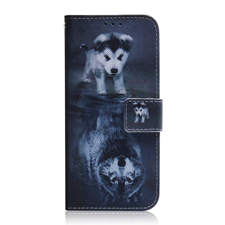 For Motorola Edge 2024 Coloured Drawing Flip Leather Phone Case(Wolf and Dog) by buy2fix