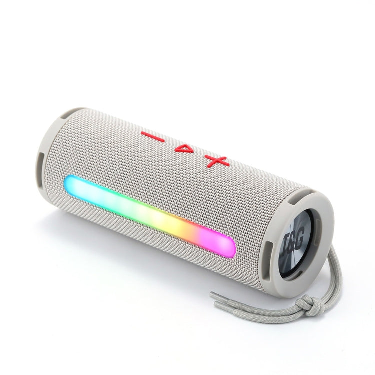 T&G TG374 Portable 3D Stereo Bluetooth Speaker Subwoofer Support FM / TF Card / RGB Light(Grey) - Desktop Speaker by T&G | Online Shopping UK | buy2fix