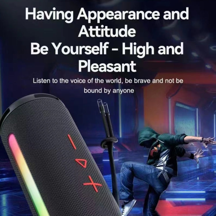 T&G TG374 Portable 3D Stereo Bluetooth Speaker Subwoofer Support FM / TF Card / RGB Light(Black) - Desktop Speaker by T&G | Online Shopping UK | buy2fix