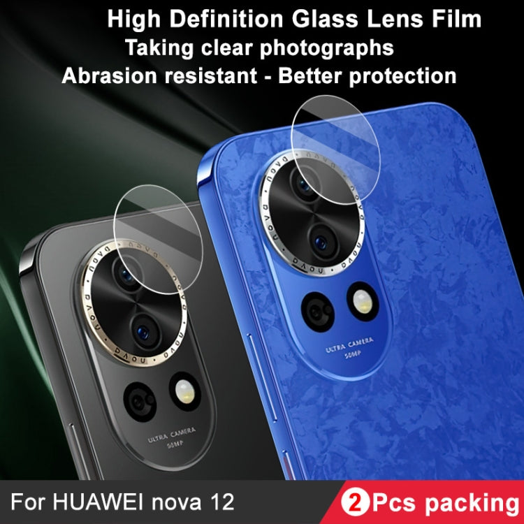 For Huawei nova 12 / 13 2 PCS/Set IMAK HD Glass Rear Camera Lens Film by imak