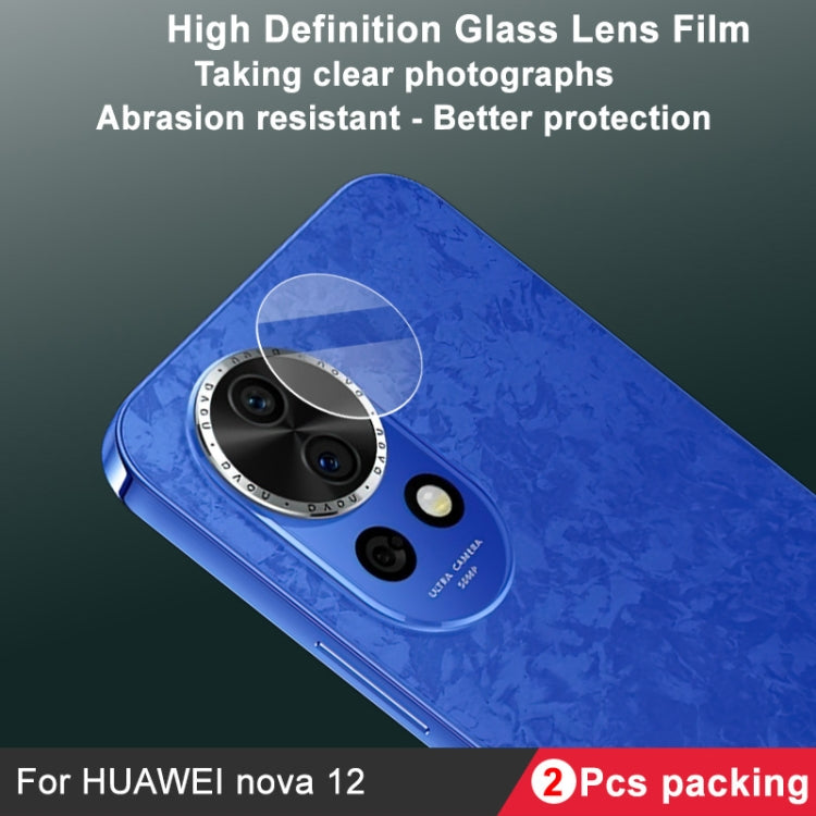 For Huawei nova 12 / 13 2 PCS/Set IMAK HD Glass Rear Camera Lens Film by imak