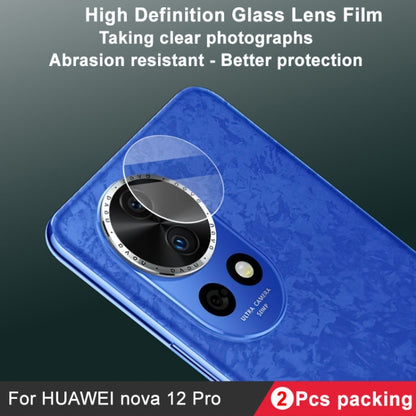 For Huawei nova 12 Pro/nova 12 Ultra 2 PCS/Set IMAK HD Glass Rear Camera Lens Film - For Huawei by imak | Online Shopping UK | buy2fix