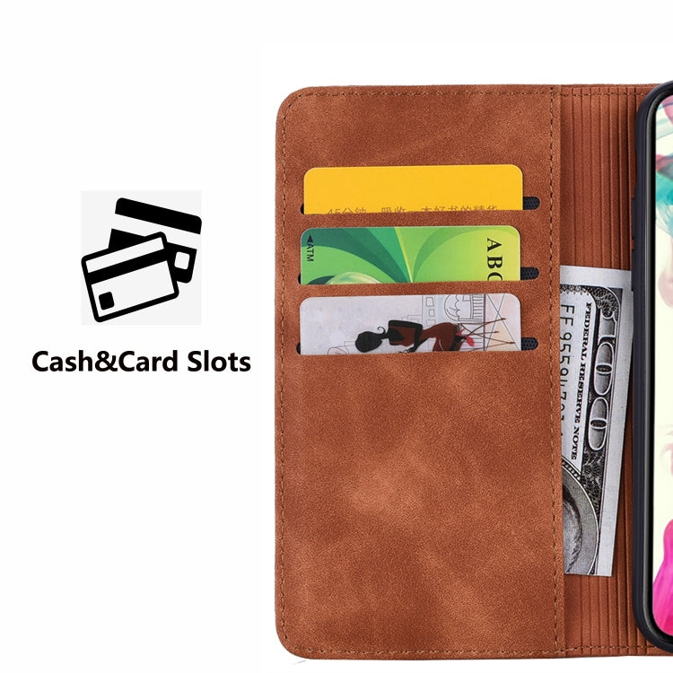 For Samsung Galaxy A15 Mandala Embossed Dual-Fold Calf Leather Phone Case(Brown) by buy2fix