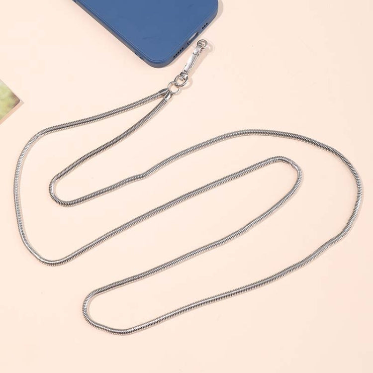 Metal Chain Crossbody Chain Phone Lanyard with Clip,Length: 1.25m, Model:K1654-4.2mm - Lanyards & Wrist Straps by buy2fix | Online Shopping UK | buy2fix