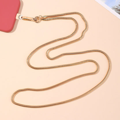 Metal Chain Crossbody Chain Phone Lanyard with Clip,Length: 1.25m, Model:K1655-4.2mm - Lanyards & Wrist Straps by buy2fix | Online Shopping UK | buy2fix