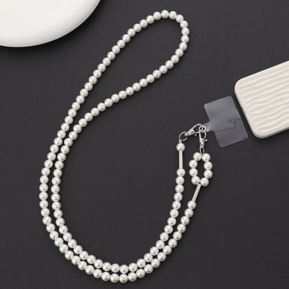 Metal Chain Crossbody Chain Phone Lanyard with Clip,Length: 1.25m, Model:K1894+Card - Lanyards & Wrist Straps by buy2fix | Online Shopping UK | buy2fix