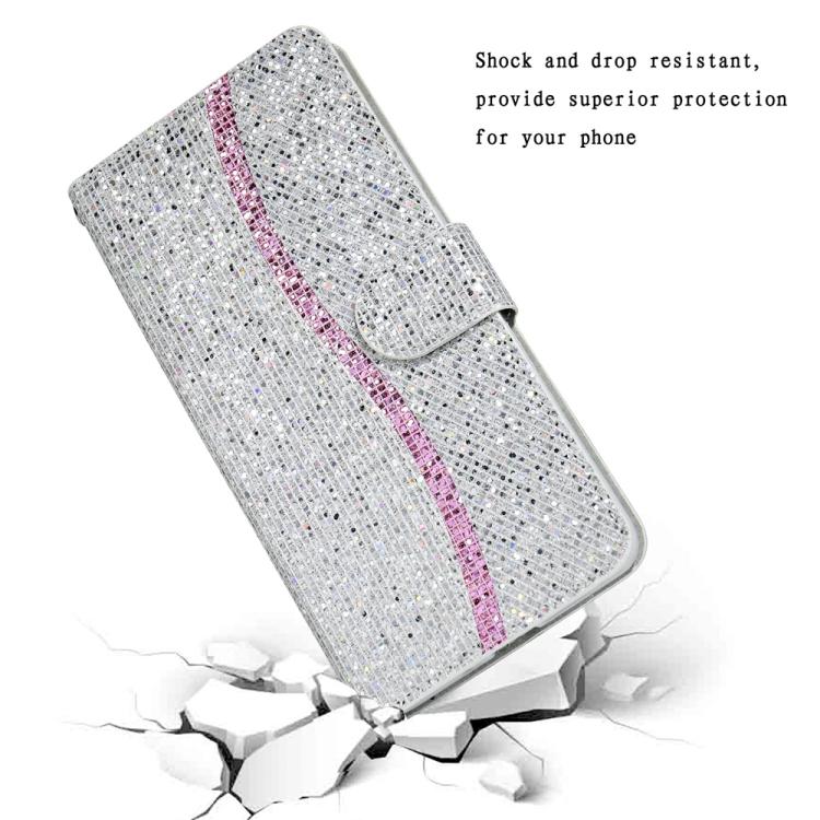 For iPhone Air Glitter Powder Filp Leather Phone Case(Silver) - iPhone Air Cases by buy2fix | Online Shopping UK | buy2fix