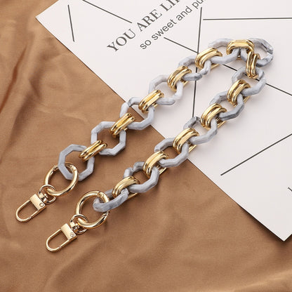 L201 Octagonal Buckle Resin Contrast Thick Chain Phone Lanyard with Spacer, Model:L201-XS-80cm - Lanyards & Wrist Straps by buy2fix | Online Shopping UK | buy2fix
