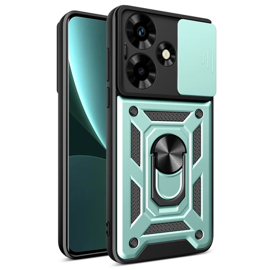 For Infinix Hot 30 Sliding Camera Cover Design TPU+PC Phone Case(Green) - Infinix Cases by buy2fix | Online Shopping UK | buy2fix