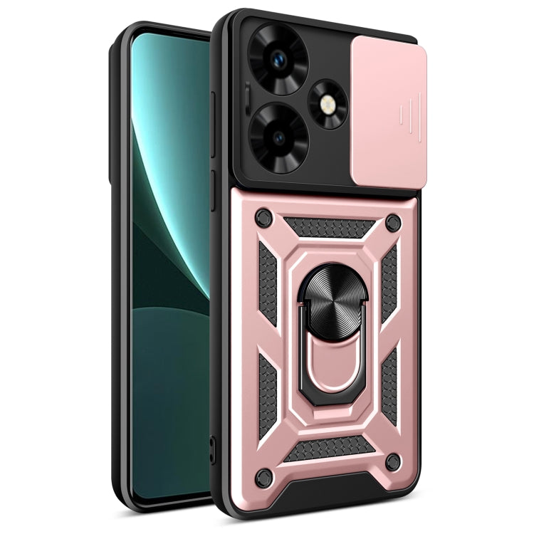 For Infinix Hot 30 Sliding Camera Cover Design TPU+PC Phone Case(Rose Gold) - Infinix Cases by buy2fix | Online Shopping UK | buy2fix