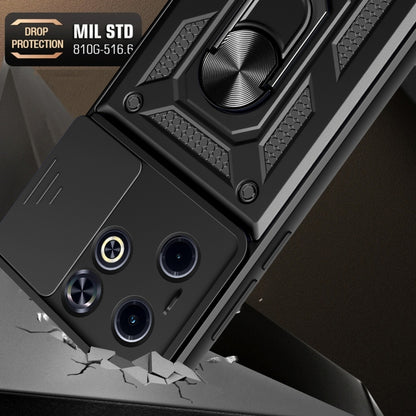 For Infinix Hot 40i / Smart 8 Sliding Camera Cover Design TPU+PC Phone Case(Red) by buy2fix