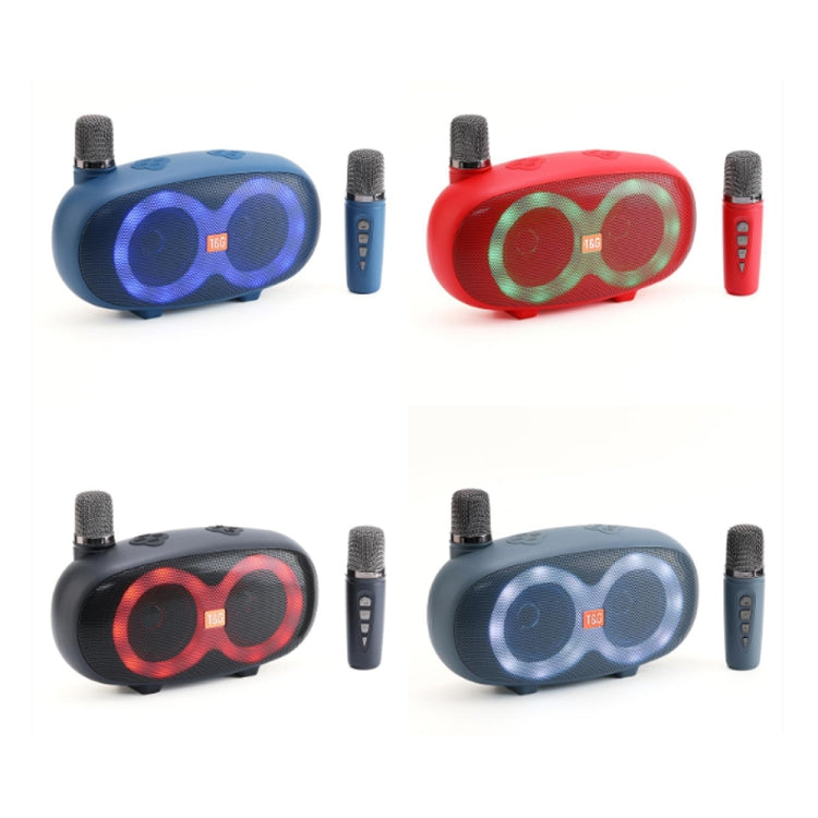 T&G TG542 LED Flash Wireless Bluetooth Karaoke Speaker with Microphone(Royal Blue) - Desktop Speaker by T&G | Online Shopping UK | buy2fix