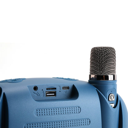 T&G TG542 LED Flash Wireless Bluetooth Karaoke Speaker with Microphone(Royal Blue) - Desktop Speaker by T&G | Online Shopping UK | buy2fix