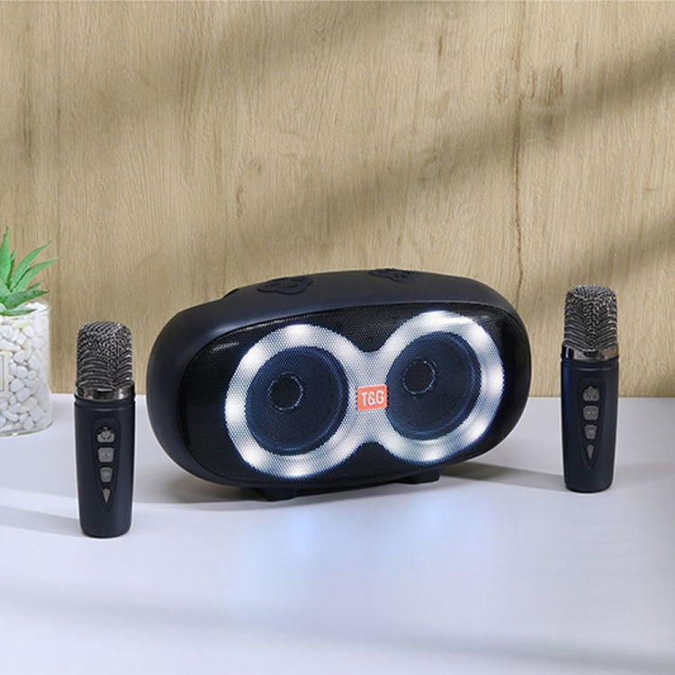T&G TG542 LED Flash Wireless Bluetooth Karaoke Speaker with Microphone(Black) - Desktop Speaker by T&G | Online Shopping UK | buy2fix