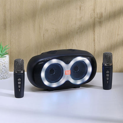 T&G TG542 LED Flash Wireless Bluetooth Karaoke Speaker with Microphone(Black) - Desktop Speaker by T&G | Online Shopping UK | buy2fix