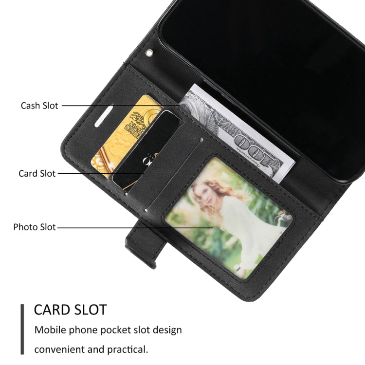 For iPhone 16 Pro Max Skin Feel Splicing Leather Phone Case(Black) by buy2fix