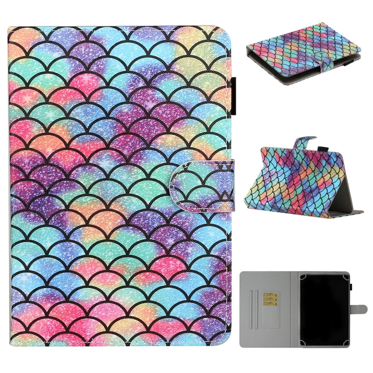 For 7 inch Universal Tablet PC Colored Drawing Pattern Horizontal Flip PU Leather Case with Holder & Card Slot(Diamond) - 7 inch by buy2fix | Online Shopping UK | buy2fix