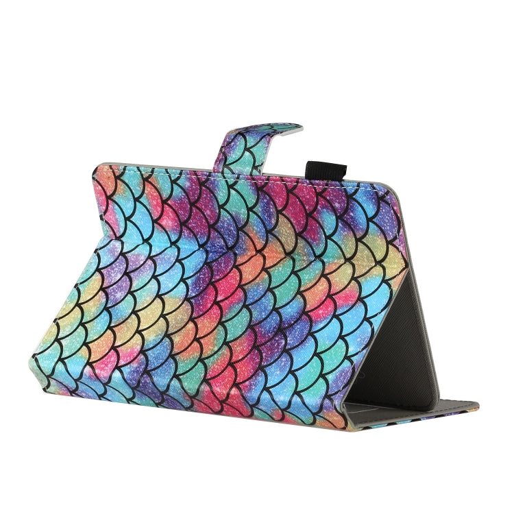For 8 inch Universal Tablet PC Colored Drawing Pattern Horizontal Flip PU Leather Case with Holder & Card Slot(Diamond) - 8 inch by buy2fix | Online Shopping UK | buy2fix
