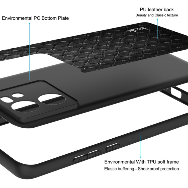 For iPhone 15 Pro IMAK LX-5 Series Shockproof PC + PU + TPU Protective Phone Case(Cross Texture) - iPhone 15 Pro Cases by imak | Online Shopping UK | buy2fix