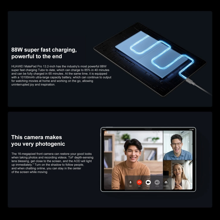HUAWEI MatePad Pro 13.2 inch WiFi, 12GB+256GB, HarmonyOS 4 Hisilicon Kirin 9000S 12-core, Not Support Google Play(Cyan) - Huawei by Huawei | Online Shopping UK | buy2fix