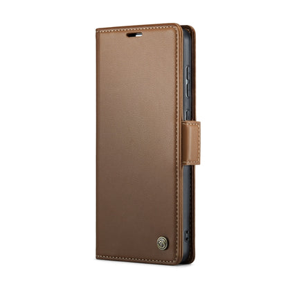For Huawei Mate 60 CaseMe 023 Butterfly Buckle Litchi Texture RFID Anti-theft Leather Phone Case(Brown) by CaseMe