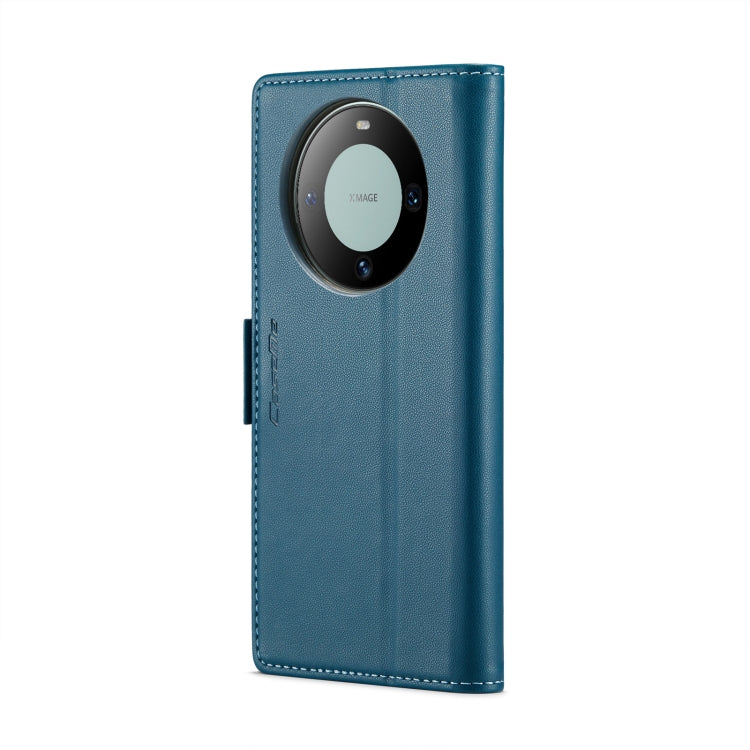 For Huawei Mate 60 CaseMe 023 Butterfly Buckle Litchi Texture RFID Anti-theft Leather Phone Case(Blue) by CaseMe