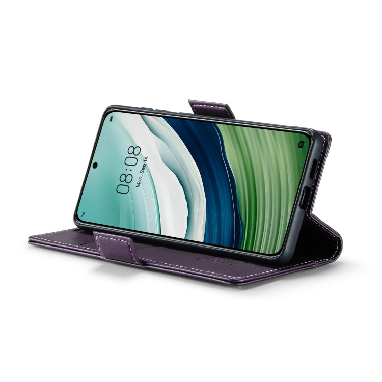 For Huawei Mate 60 CaseMe 023 Butterfly Buckle Litchi Texture RFID Anti-theft Leather Phone Case(Pearly Purple) by CaseMe