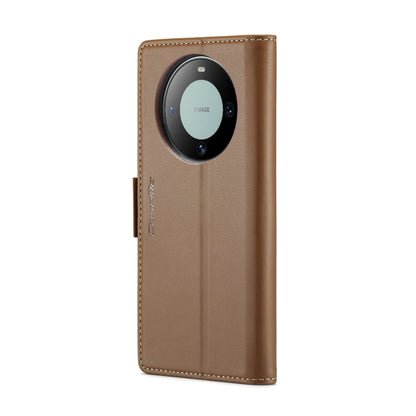For Huawei Mate 60 Pro / 60 Pro+ CaseMe 023 Butterfly Buckle Litchi Texture RFID Anti-theft Leather Phone Case(Brown) by CaseMe