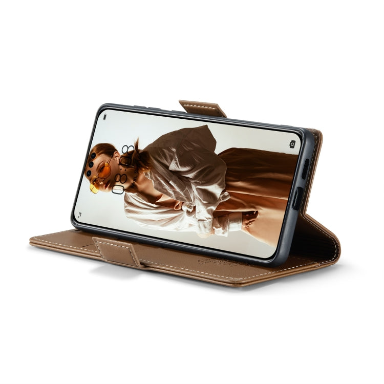For Huawei Mate 60 Pro / 60 Pro+ CaseMe 023 Butterfly Buckle Litchi Texture RFID Anti-theft Leather Phone Case(Brown) by CaseMe