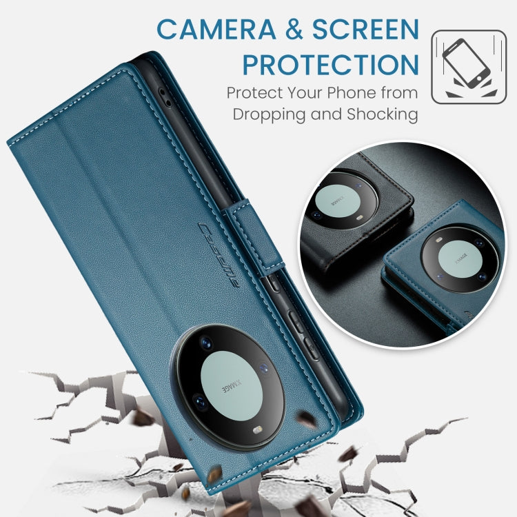 For Huawei Mate 60 Pro / 60 Pro+ CaseMe 023 Butterfly Buckle Litchi Texture RFID Anti-theft Leather Phone Case(Blue) by CaseMe