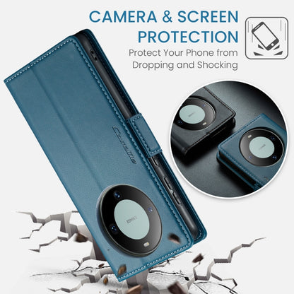 For Huawei Mate 60 Pro / 60 Pro+ CaseMe 023 Butterfly Buckle Litchi Texture RFID Anti-theft Leather Phone Case(Blue) by CaseMe