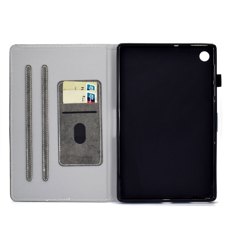 For Samsung Galaxy Tab A11+ / A9+ Marble Style Cloth Texture Smart Leather Tablet Case(Grey) by buy2fix