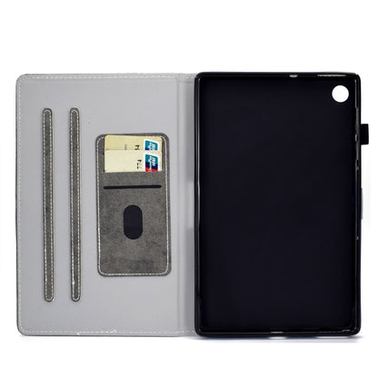 For Samsung Galaxy Tab A11+ / A9+ Marble Style Cloth Texture Smart Leather Tablet Case(Grey) by buy2fix