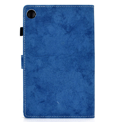 For Samsung Galaxy Tab A11+ / A9+ Marble Style Cloth Texture Smart Leather Tablet Case(Blue) by buy2fix