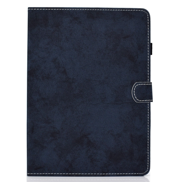 For Samsung Galaxy Tab A11+ / A9+ Marble Style Cloth Texture Smart Leather Tablet Case(Dark Blue) by buy2fix