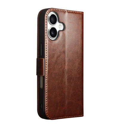 For iPhone 17 QIALINO Classic 103 Buckle Genuine Leather Phone Case(Brown) - iPhone 17 Cases by QIALINO | Online Shopping UK | buy2fix