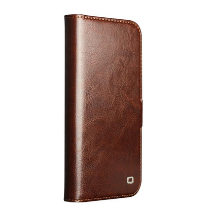 For iPhone 17 Air QIALINO Classic 103 Buckle Genuine Leather Phone Case(Brown) - iPhone 17 Air Cases by QIALINO | Online Shopping UK | buy2fix