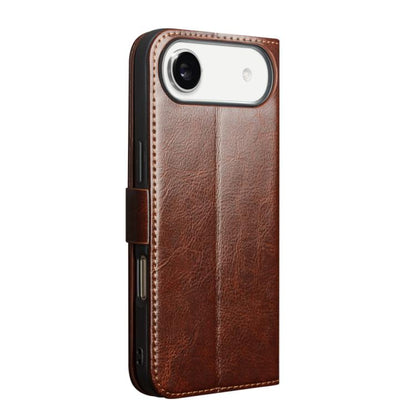 For iPhone 17 Air QIALINO Classic 103 Buckle Genuine Leather Phone Case(Brown) - iPhone 17 Air Cases by QIALINO | Online Shopping UK | buy2fix