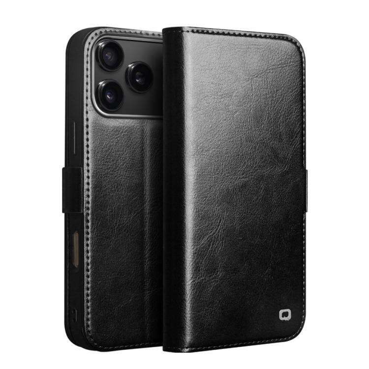 For iPhone 17 Pro QIALINO Classic 103 Buckle Genuine Leather Phone Case(Black) - iPhone 17 Pro Cases by QIALINO | Online Shopping UK | buy2fix