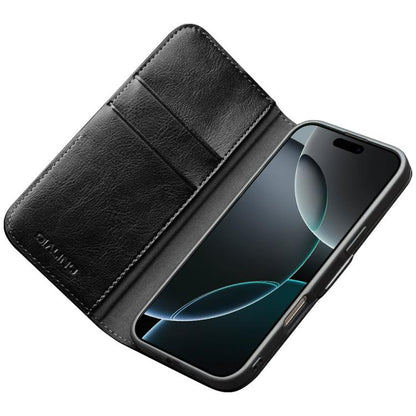For iPhone 17 Pro Max QIALINO Classic 103 Buckle Genuine Leather Phone Case(Black) - iPhone 17 Pro Max Cases by QIALINO | Online Shopping UK | buy2fix