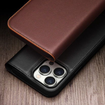 For iPhone 15 Plus QIALINO Classic Gen2 Genuine Leather Phone Case(Brown) - iPhone 15 Plus Cases by QIALINO | Online Shopping UK | buy2fix
